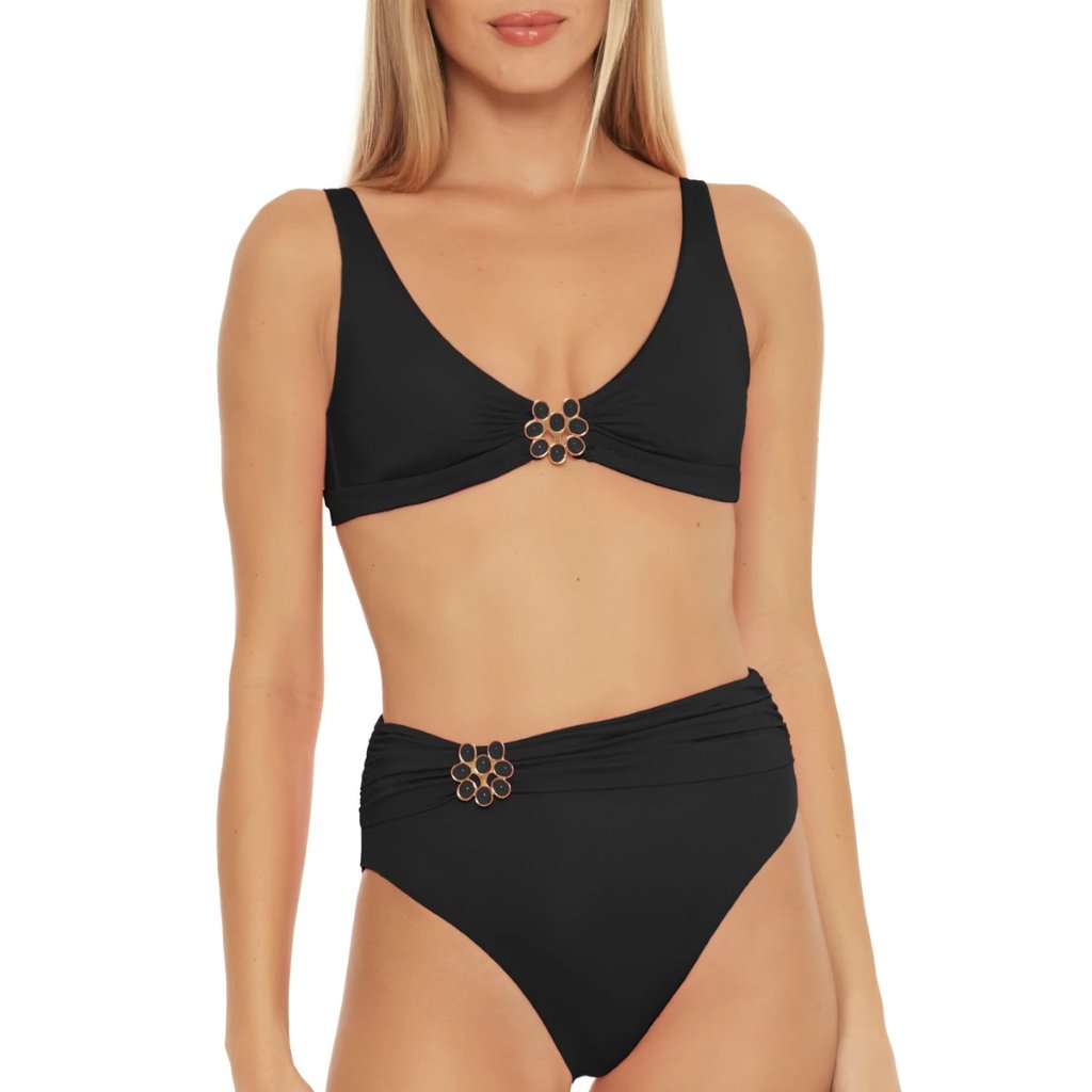 Nwt Trina Turk Monaco Hater Top & High Waist Bikini Bottom